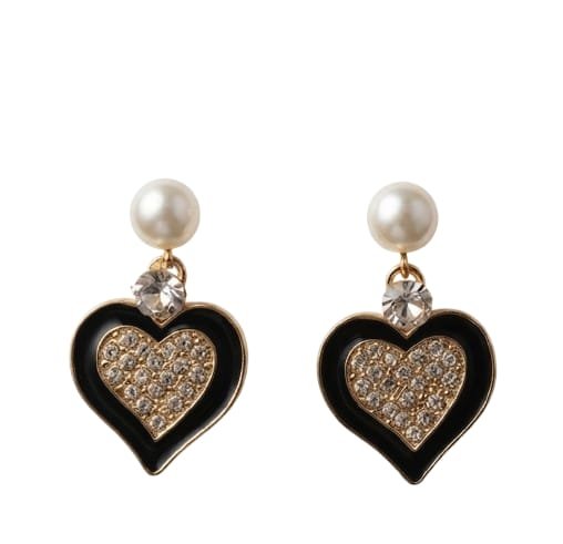 Elegant Heart Design Imitation Earrings - Image 2